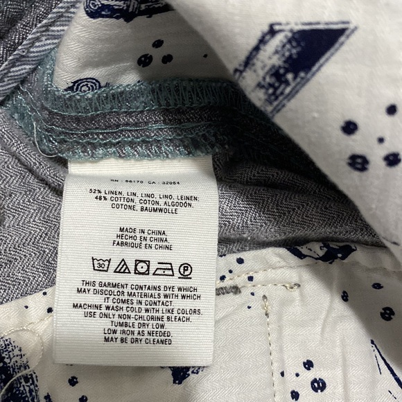 Anthropologie Linen Pilcro Heathered Wide Leg Pant Size 6 - Picture 13 of 16